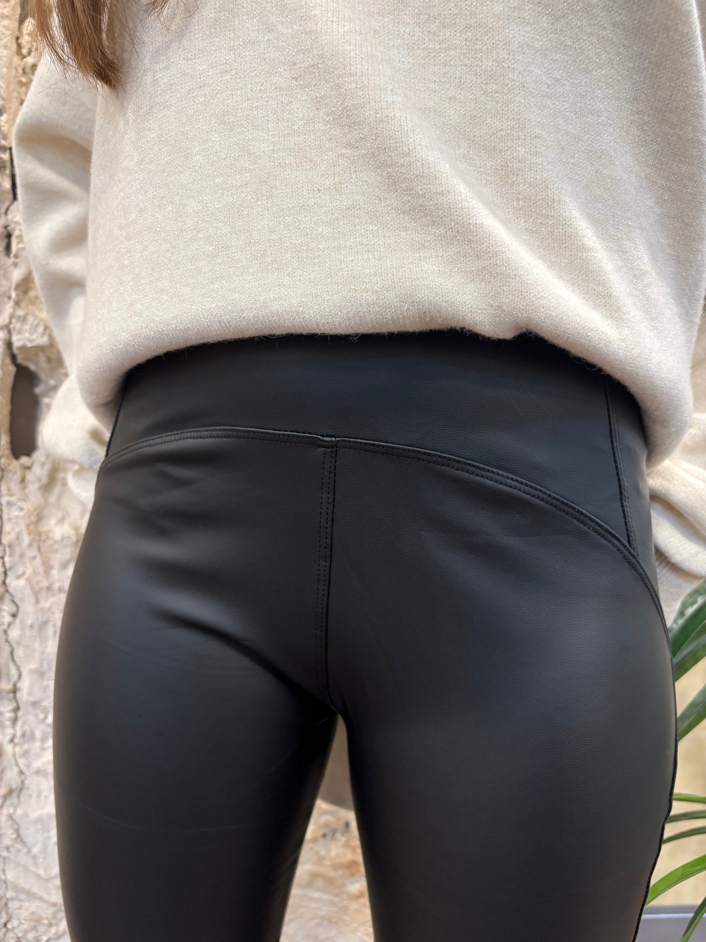 LEGGINS POLIPIEL NEGRO