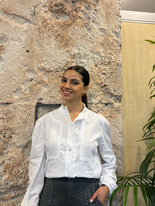 CAMISA CUELLO RIZO BLANCO